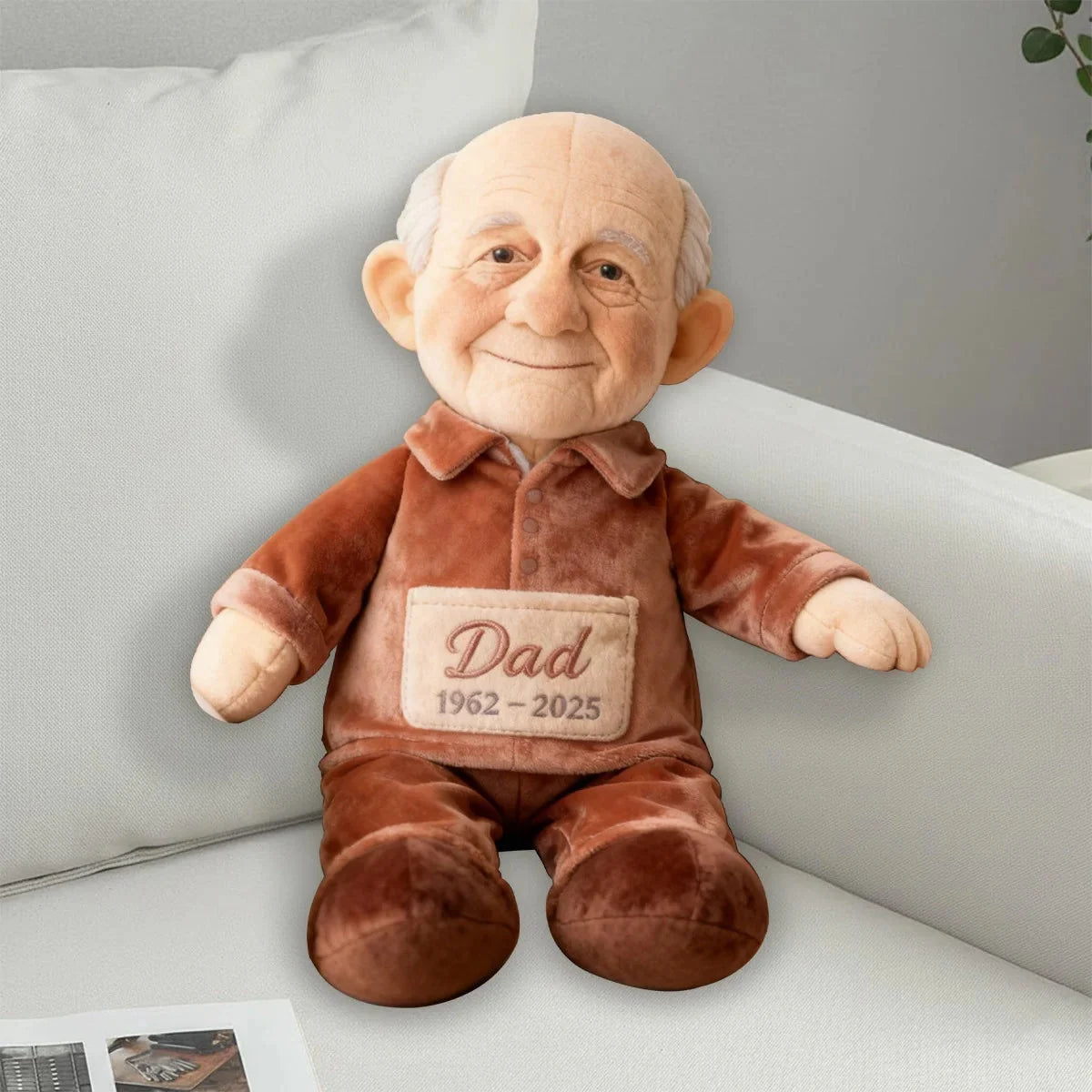 Custom From Any Photo - Personalized Memorial Faux Fur Shaped Pillow